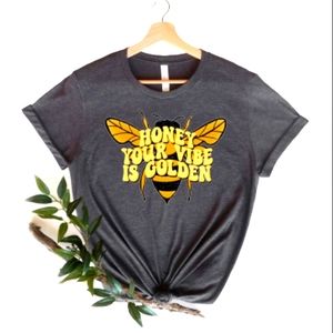 Honey Bee Shirt,Motivational Shirt,Honey Your Vibe Is Golden,Positive Outfits.